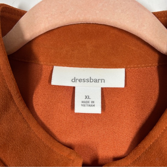 VTG dressbarn Orange Structured Blazer with Tailored Look and Long Sleeves XL - Picture 4 of 6